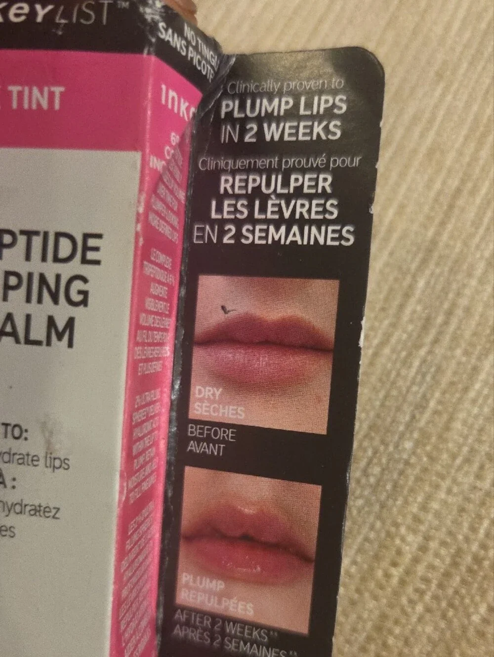 The INKEY List Pink Tint Peptide Plumping Lip Balm NIB